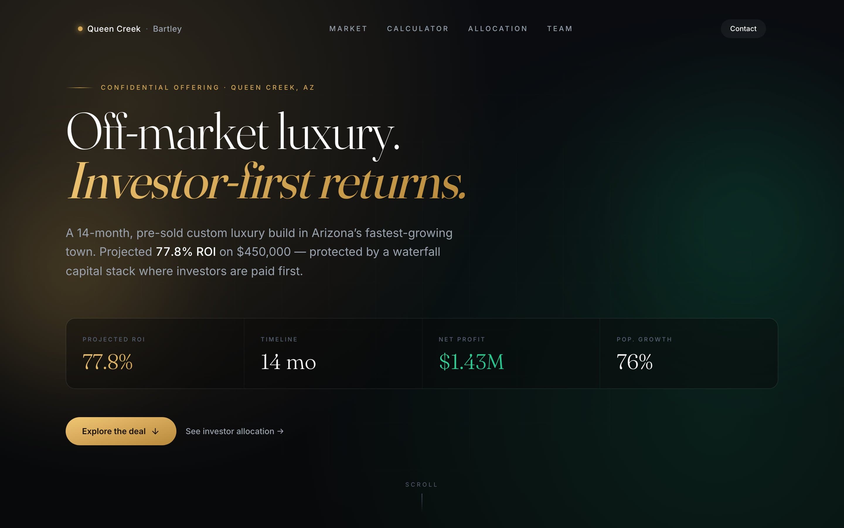 Queen Creek — live homepage